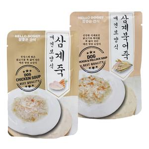 헬로도기 참좋은간식 애견보양식 80g (삼계죽/삼계북어죽)