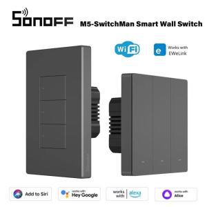 SONOFF M5 SwitchMan WiFi 스마트 스위치 스마트 홈 8086120 유형 123 갱 EUUS 벽 스위치 Via Ewelink Alex