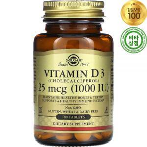 솔가 비타민 Vitamin D3 25mcg 1000IU 180정