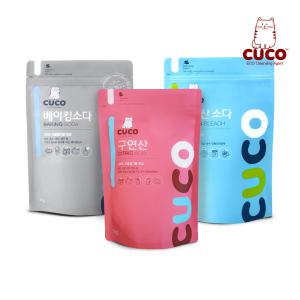 한내음 CUCO 1kg 베이직 3종 세트(과탄산소다+베이킹소다+구연산)