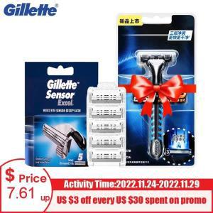 Gillette-센서 엑셀 면도날, 신제품, 남성용, 수염, 블레이드, 날카로운 교체 헤드, 벡터 3 안전 면도기 선