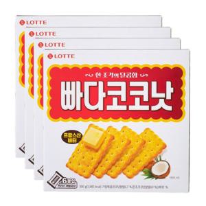 롯데제과 빠다코코낫 코코넛 비스켓 크래커 (6봉입) 300g x 4개