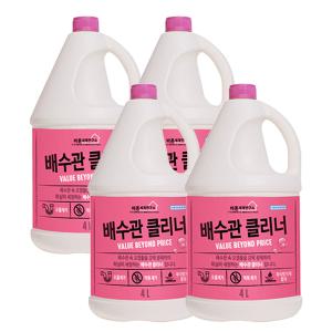 무궁화 바른세제연구소 배수관클리너 4L x4개 (1박스)