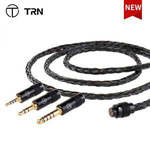 스피콘케이블 TRN-T2 Pro 16 코어 이어폰 실버 HIFI 케이블 그레이 BlackMMCX2Pin 커넥터 TRN VX pro TA2 V