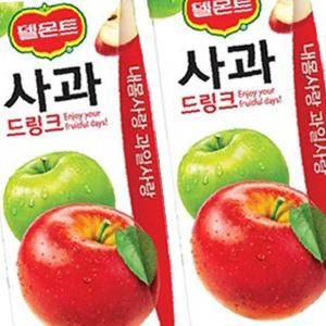 드링크 음료 음료수 델몬트 과일주스 사과주스 사과즙 190ml 32p