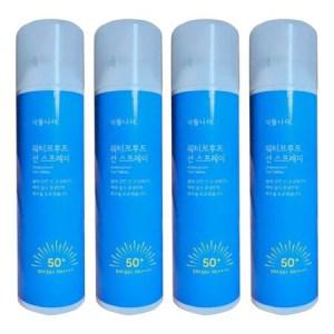 식물나라 산소수 워터프루프 선스프레이 SPF50+ 100ml 4개