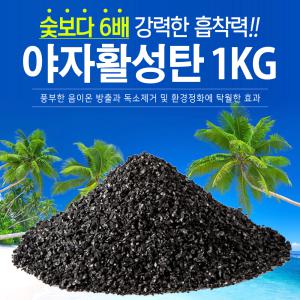 1등급 공기정화 야자활성탄 1kg 야자숯 새집증후군 가습 제습 탈취