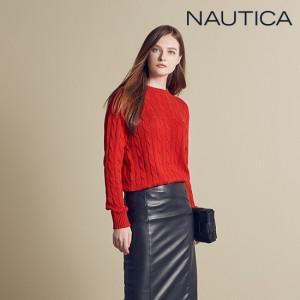 [NAUTICA] 20FALL 에센셜 코튼100 케이블 니트 여성 3종