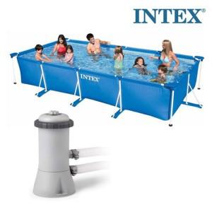 INTEX 패밀리프레임풀 특대형+필터펌프 세트 28274