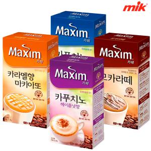 맥심 카페 카푸치노 4종 10T X 4개 [카라멜마끼아또/커피믹스/아메리카노/헤이즐넛/바닐라/모카라떼]