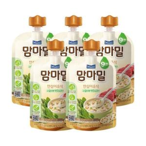 [매일] 맘마밀 이유식 시금치와연근소고기 100g 5팩 (9개월)