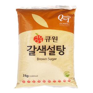 큐원 갈색설탕 3kg