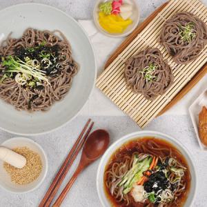 메밀국수(메밀소바) 6인분세트(면1kg+양념소스6봉)_MC