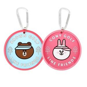 라인 프렌즈 네임택 2개 브라운 코니 / 골프 용품 선물 필드 스크린 스포츠 Friend LineFriends_MC