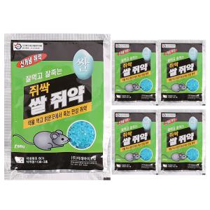 뉴싹 쥐싹 쌀쥐약 50g 5개 쥐퇴치 먹는 강력한 쥐약 파는곳 쥐잡기 살서제 쥐잡는약