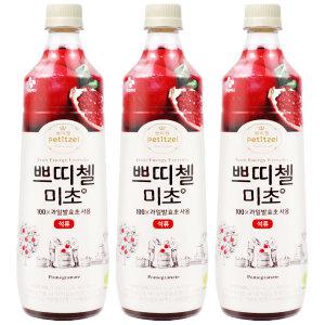 쁘띠첼 미초 석류 900ml x 3개 / 발효식초 과일발효식초 음료 홍초