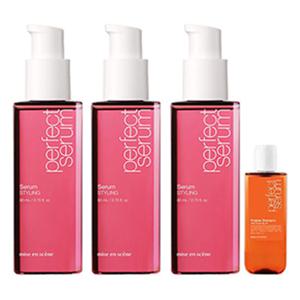 미쟝센 퍼펙트 세럼 스타일링, 80ml, 3개 + 세럼 샴푸, 140ml, 1개