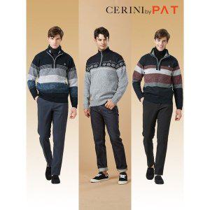 [CERINI by PAT]남성 기모 본딩 반집업 니트 1종 23W_P350786992