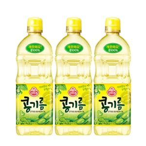 오뚜기 식용유 콩기름 500ml 3개