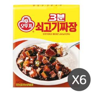 오뚜기 3분 쇠고기 짜장 200g 6개