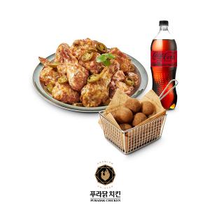 고추마요 치킨+블랙치즈볼(5구)+코카-콜라제로 1.25L