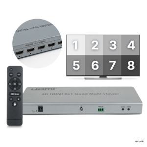 milovhi 리모컨 포함 HDMI 멀티 뷰어 영상 분할기 화면 분할기