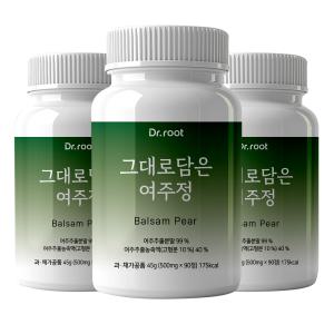 닥터루트 그대로담은 여주정 500mg 90정 3통 국내산 유기농 여주