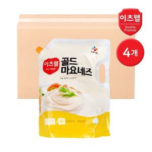 [하프클럽/CJ프레쉬웨이]이츠웰 골드 마요네즈 대용량 (스파우트팩) 3.2kg 4개