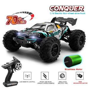 RC카몬스터트럭 대형오프로드입문용 무선 1:16 LED 리모컨 장착 4WD RC 자동차, 고속 드리프트 몬스터 트럭