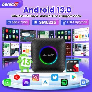 카링킷 Carlinkit TV 안드로이드 13 LED 주변 자동 무선 지지대 T맵 아프리카TV Hulu HBO