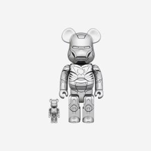 [정품] 베어브릭 마블 아이언맨 마크 2 100%  400% 세트 Bearbrick Marvel Iron Man Mark II Set 516552