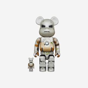 [정품] 베어브릭 마블 아이언맨 마크 1 100%  400% 세트 Bearbrick Marvel Iron Man Mark I Set 516557