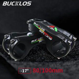 BUCKLOS 산악 자전거 스템 숏 파워 바이크 스템, 31 8 핸들바, 17 도 MTB 테이블, 70mm, 80mm, 100mm 초경