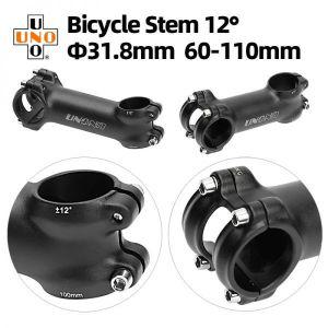 UNO Mtb 파워 자전거 테이블, 핸들 바 스템, MTB 부품 라이저 익스텐더, 12 도, 31.8mm, 60mm, 70mm, 80mm,