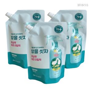 온더바디 발을씻자 리필 레몬민트향 풋샴푸 500ml 3개