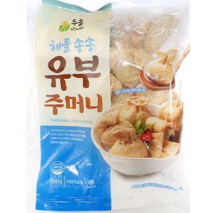 유부주머니(두솔 해물송송 500g)X4 분식재료 간식 도시락 소풍 나들이 맛있는