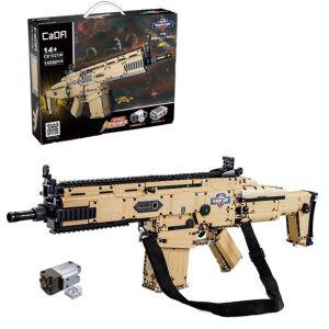 (블럭건 FN SCAR 17S 1406pcs 전동 블록 선물 남아 어린이날 장난감 총 블럭