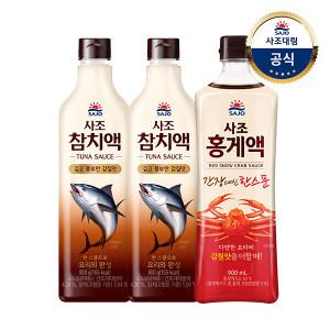 [사조대림] 참치액 900g x2개 +홍게액 900g x1개 /조미료/액젓/소스/요리