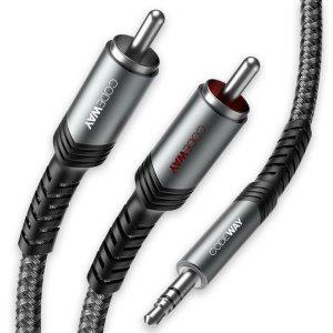 [코드웨이] 3.5mm AUX to 2RCA 케이블 10m