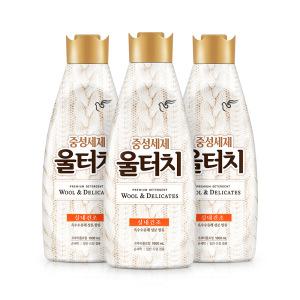 피죤 울터치 1L x3개 섬유세탁 중성세제 겨울의류  빨래