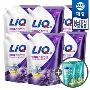 [애경]리큐 얼룩제거 올인원 액체세제 리필 2.1L x6개 +세제300ml 2개증정