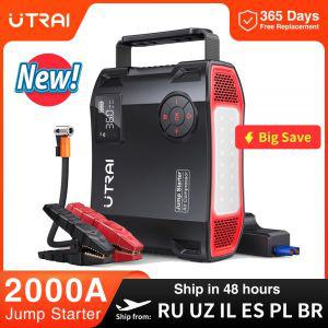 자전거파워미터 UTRAI 점프 스타터 파워 뱅크 4 인 1 2000A 16000mAh 150PSI 공기 압축기 타이어 펌프 휴대