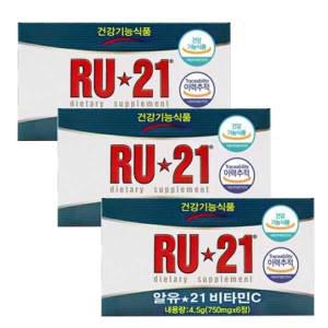 알유21 비타민C 6정X3개 RU21 알유 건강기능식품 비타민B2 B6 음주전후 숙취해소