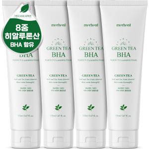 메르헨트 그린티 바하 폼클렌징 150ml 4개 약알칼리 버블 세안제 클렌저 폼클렌저 피부 노폐물 제거