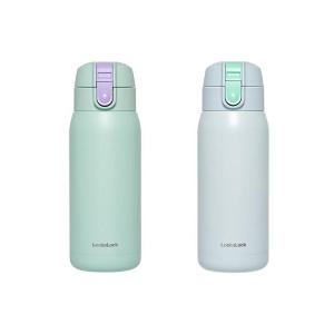 락앤락 스쿨핏 코튼캔디 원터치 텀블러, 민트, 370ml, 1개 + 블루, 370ml, 1개