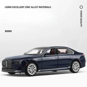 CCA 시뮬레이션 1:24 BMW I7 G70 합금 자동차 모델, 디스플레이 케이스 컬렉션, 미니어처 보이스 홈 장식,