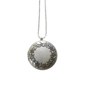 빅 라운드 빈티지 실버 사진목걸이 OVAL LOCKET 03-45