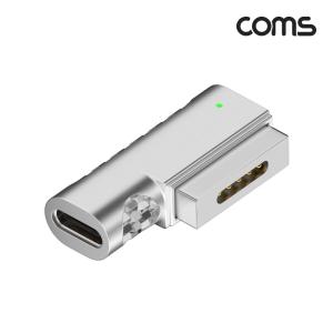 Coms 맥세이프2 USB Type C 전원 변환젠더 노트북 마그네틱 충전 PD 18.5-20V 5A C타입 컴퓨터 연결 데이터