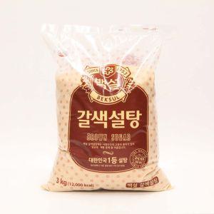 감리로운 단맛 백설 황설탕 3kg식자재 식당재료 당류 가공식품 양념 사탕수수 슈가 베이킹 달고나 뽑기