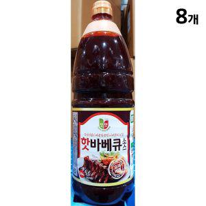 청우 핫바베큐소스 2.1Kg X8식당액상양념 업소 대량 바비큐